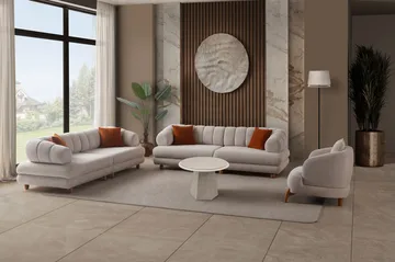 3-personers sofa Atelier Del Sofa Gloria (240 x 80 x 95 cm) Beige - Beige - Møbler - Sofaer - 3 personers sofa