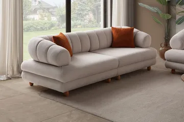 3-personers sofa Atelier Del Sofa Gloria (240 x 80 x 95 cm) Beige - Beige - Møbler - Sofaer - 3 personers sofa