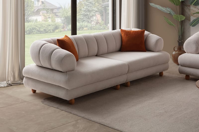 3-personers sofa Atelier Del Sofa Gloria (240 x 80 x 95 cm) Beige - Beige - Møbler - Sofaer - 3 personers sofa