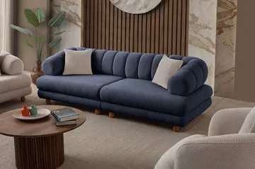 3-personers sofa Atelier Del Sofa Gloria (240 x 80 x 95 cm) Marineblå - Marineblå - Møbler - Sofaer - 3 personers sofa