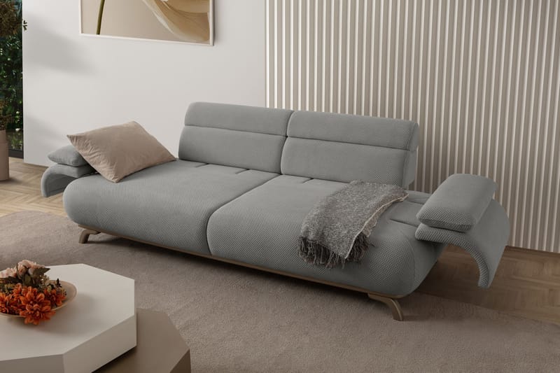 3-personers sofa Atelier Del Sofa Bonjo Silver (246 x 81 x 97 cm) Grå - Grå - Møbler - Sofaer - 3 personers sofa