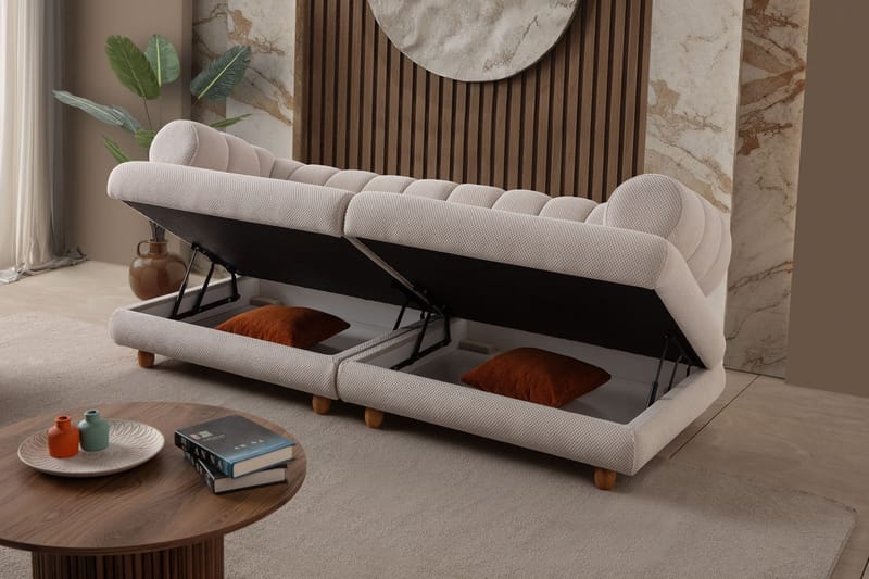 3-personers sofa Atelier Del Sofa Gloria (240 x 80 x 95 cm) Beige - Beige - Møbler - Sofaer - 3 personers sofa