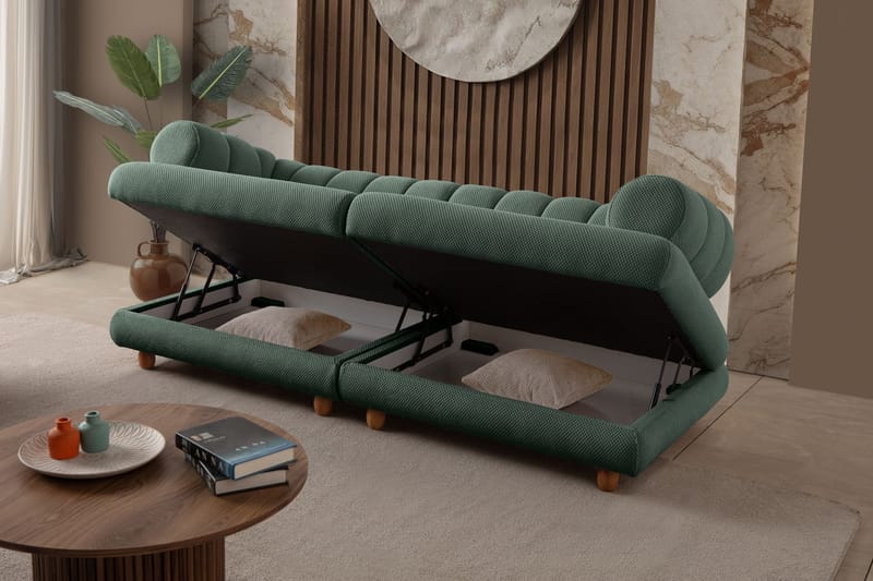 3-personers sofa Atelier Del Sofa Gloria (240 x 80 x 95 cm) Grøn - Grøn - Møbler - Sofaer - 3 personers sofa