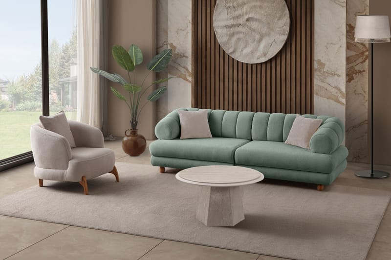 3-personers sofa Atelier Del Sofa Gloria (240 x 80 x 95 cm) Sea Green - Sea Green - Møbler - Sofaer - 3 personers sofa