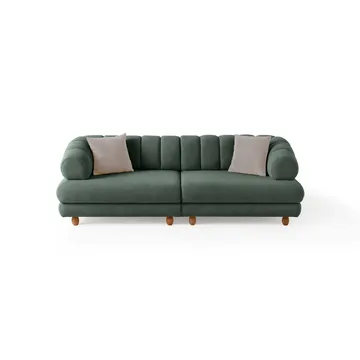 3-personers sofa Atelier Del Sofa Gloria (240 x 80 x 95 cm) Grøn - Grøn - Møbler - Sofaer - 3 personers sofa