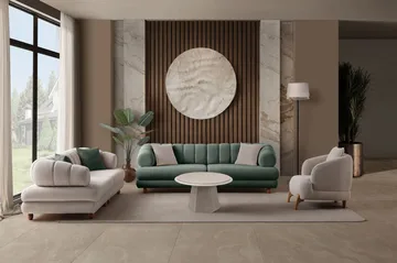 3-personers sofa Atelier Del Sofa Gloria (240 x 80 x 95 cm) Grøn - Grøn - Møbler - Sofaer - 3 personers sofa