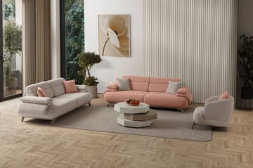 3-personers sofa Atelier Del Sofa Bonjo Silver (246 x 81 x 97 cm) Pudder - Pudder - Møbler - Sofaer - 3 personers sofa