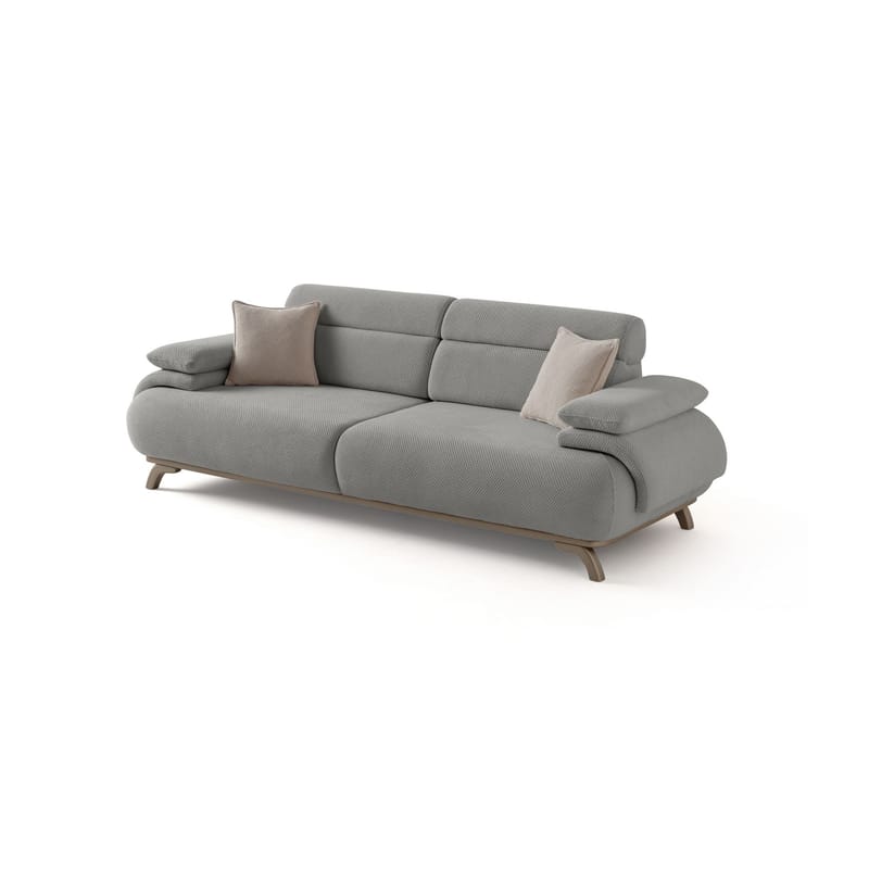 3-personers sofa Atelier Del Sofa Bonjo Silver (246 x 81 x 97 cm) Grå - Grå - Møbler - Sofaer - 3 personers sofa