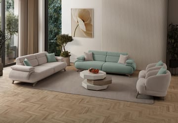 3-personers sofa Atelier Del Sofa Bonjo Silver (246 x 81 x 97 cm) Sea Green - Havgrøn - Møbler - Sofaer - 3 personers sofa