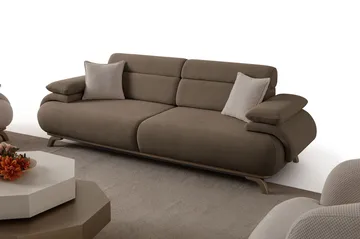 3-personers sofa Atelier Del Sofa Bonjo Silver (246 x 81 x 97 cm) Jord - Jord - Møbler - Sofaer - 3 personers sofa