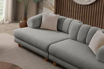 3-personers sofa Atelier Del Sofa Gloria (240 x 80 x 95 cm) Grå - Grå - Møbler - Sofaer - 3 personers sofa