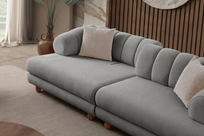 3-personers sofa Atelier Del Sofa Gloria (240 x 80 x 95 cm) Grå - Grå - Møbler - Sofaer - 3 personers sofa