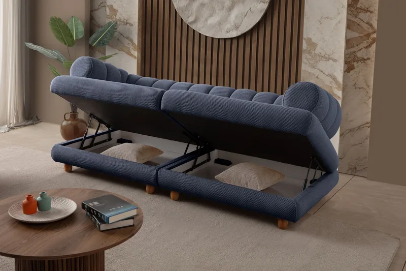3-personers sofa Atelier Del Sofa Gloria (240 x 80 x 95 cm) Marineblå - Marineblå - Møbler - Sofaer - 3 personers sofa