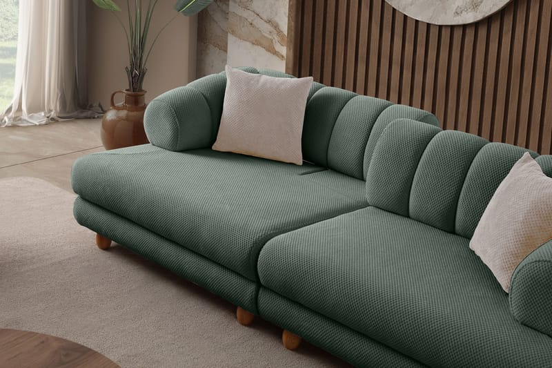 3-personers sofa Atelier Del Sofa Gloria (240 x 80 x 95 cm) Grøn - Grøn - Møbler - Sofaer - 3 personers sofa