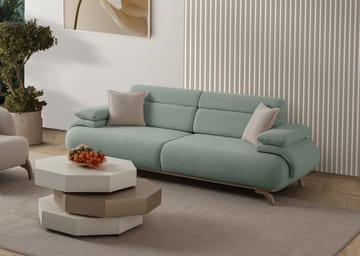 3-personers sofa Atelier Del Sofa Bonjo Silver (246 x 81 x 97 cm) Sea Green - Havgrøn - Møbler - Sofaer - 3 personers sofa