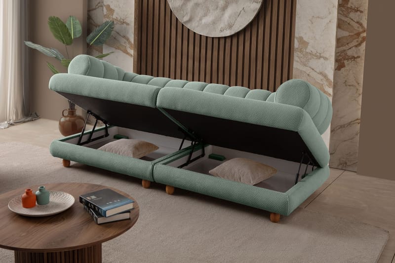 3-personers sofa Atelier Del Sofa Gloria (240 x 80 x 95 cm) Sea Green - Sea Green - Møbler - Sofaer - 3 personers sofa