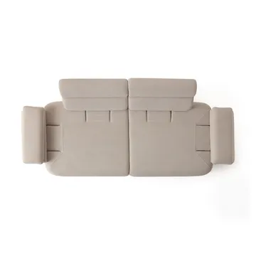 3-personers sofa Atelier Del Sofa Bonjo Valnød (246 x 81 x 97 cm) Beige - Beige - Møbler - Sofaer - 3 personers sofa
