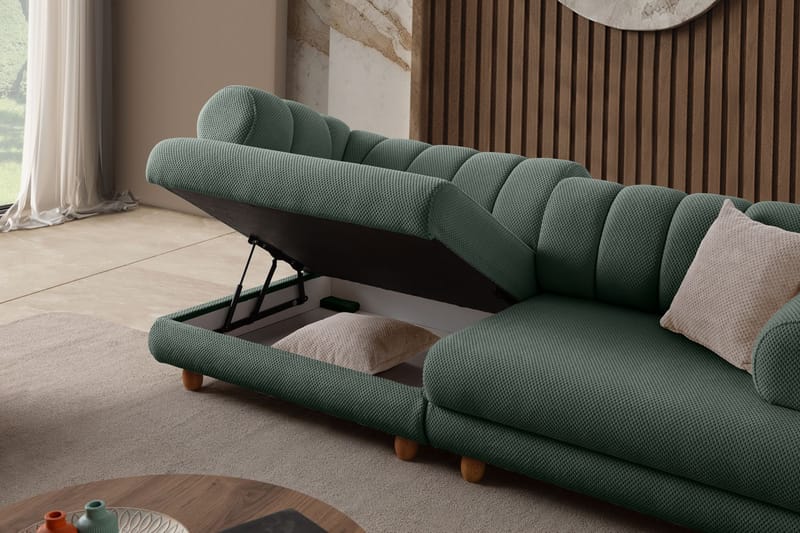 3-personers sofa Atelier Del Sofa Gloria (240 x 80 x 95 cm) Grøn - Grøn - Møbler - Sofaer - 3 personers sofa