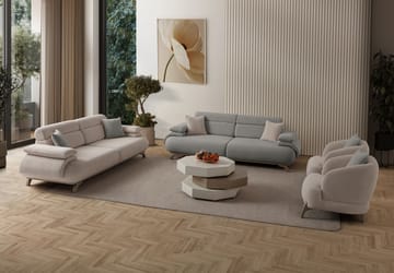 3-personers sofa Atelier Del Sofa Bonjo Silver (246 x 81 x 97 cm) Grå - Grå - Møbler - Sofaer - 3 personers sofa