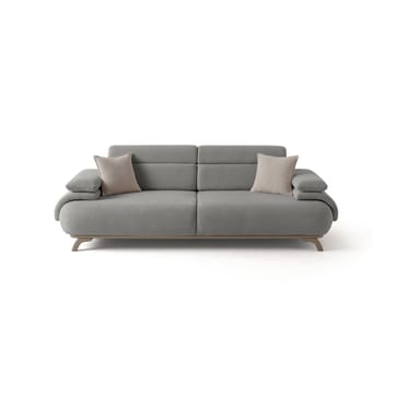 3-personers sofa Atelier Del Sofa Bonjo Silver (246 x 81 x 97 cm) Grå - Grå - Møbler - Sofaer - 3 personers sofa