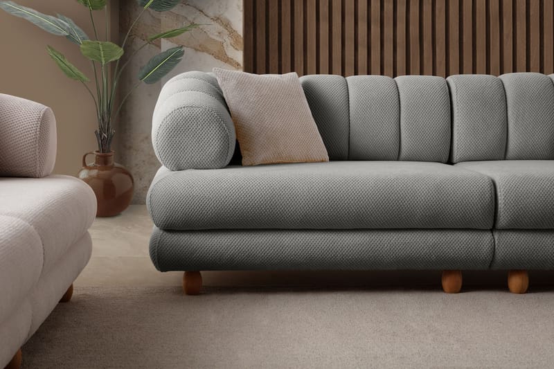 3-personers sofa Atelier Del Sofa Gloria (240 x 80 x 95 cm) Grå - Grå - Møbler - Sofaer - 3 personers sofa