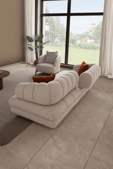 3-personers sofa Atelier Del Sofa Gloria (240 x 80 x 95 cm) Beige - Beige - Møbler - Sofaer - 3 personers sofa
