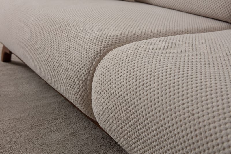 3-personers sofa Atelier Del Sofa Bonjo Valnød (246 x 81 x 97 cm) Beige - Beige - Møbler - Sofaer - 3 personers sofa