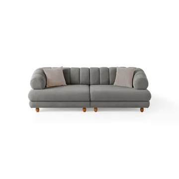 3-personers sofa Atelier Del Sofa Gloria (240 x 80 x 95 cm) Grå - Grå - Møbler - Sofaer - 3 personers sofa