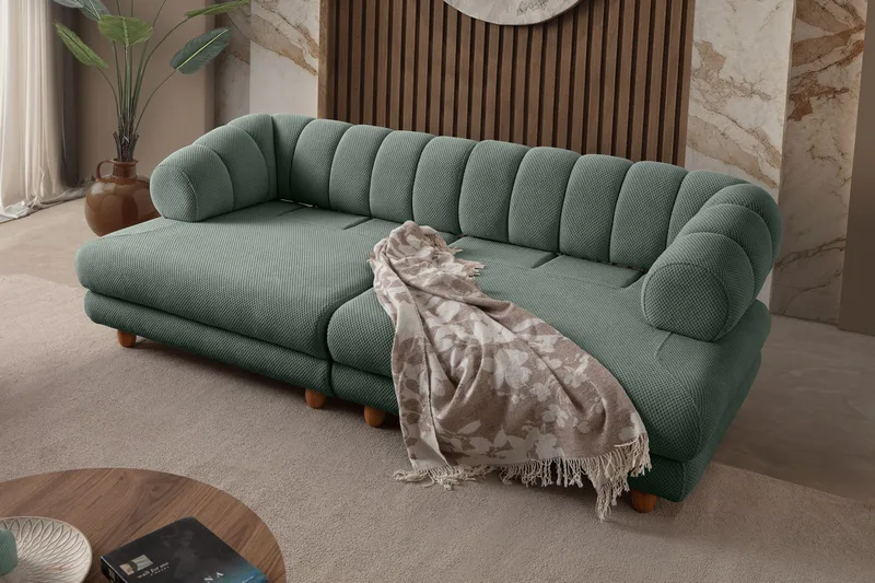 3-personers sofa Atelier Del Sofa Gloria (240 x 80 x 95 cm) Grøn - Grøn - Møbler - Sofaer - 3 personers sofa
