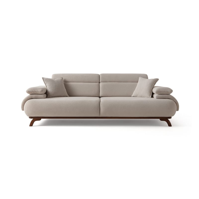 3-personers sofa Atelier Del Sofa Bonjo Valnød (246 x 81 x 97 cm) Beige - Beige - Møbler - Sofaer - 3 personers sofa