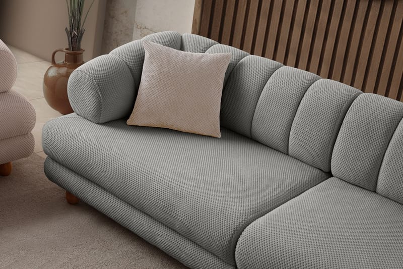 3-personers sofa Atelier Del Sofa Gloria (240 x 80 x 95 cm) Grå - Grå - Møbler - Sofaer - 3 personers sofa