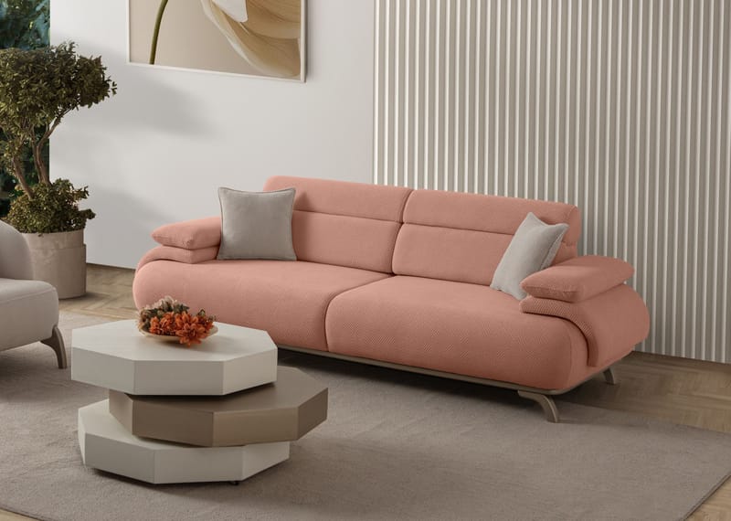 3-personers sofa Atelier Del Sofa Bonjo Silver (246 x 81 x 97 cm) Pudder - Pudder - Møbler - Sofaer - 3 personers sofa