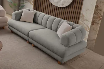 3-personers sofa Atelier Del Sofa Gloria (240 x 80 x 95 cm) Grå - Grå - Møbler - Sofaer - 3 personers sofa