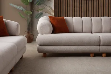 3-personers sofa Atelier Del Sofa Gloria (240 x 80 x 95 cm) Beige - Beige - Møbler - Sofaer - 3 personers sofa