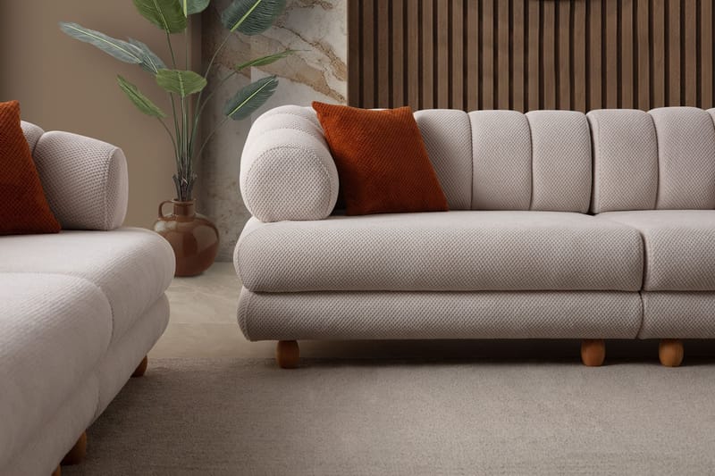 3-personers sofa Atelier Del Sofa Gloria (240 x 80 x 95 cm) Beige - Beige - Møbler - Sofaer - 3 personers sofa