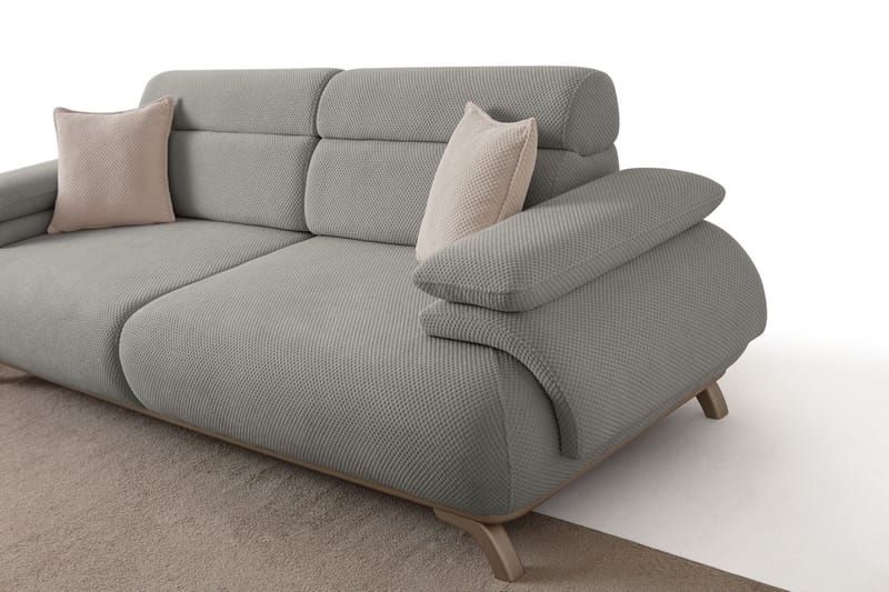 3-personers sofa Atelier Del Sofa Bonjo Silver (246 x 81 x 97 cm) Grå - Grå - Møbler - Sofaer - 3 personers sofa