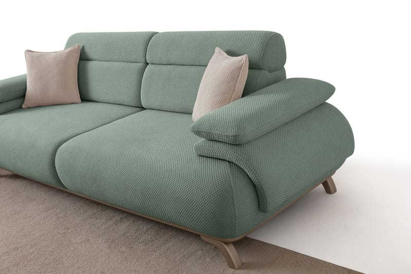 3-personers sofa Atelier Del Sofa Bonjo Silver (246 x 81 x 97 cm) Sea Green - Havgrøn - Møbler - Sofaer - 3 personers sofa