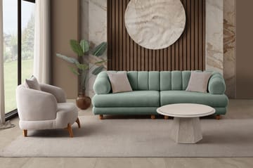 3-personers sofa Atelier Del Sofa Gloria (240 x 80 x 95 cm) Sea Green - Sea Green - Møbler - Sofaer - 3 personers sofa