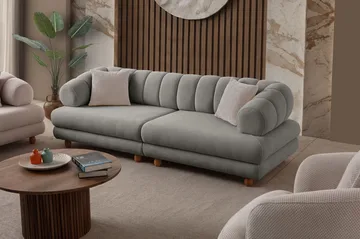3-personers sofa Atelier Del Sofa Gloria (240 x 80 x 95 cm) Grå - Grå - Møbler - Sofaer - 3 personers sofa