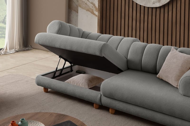 3-personers sofa Atelier Del Sofa Gloria (240 x 80 x 95 cm) Grå - Grå - Møbler - Sofaer - 3 personers sofa