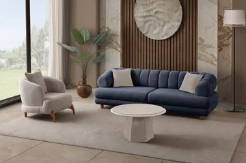 3-personers sofa Atelier Del Sofa Gloria (240 x 80 x 95 cm) Marineblå - Marineblå - Møbler - Sofaer - 3 personers sofa