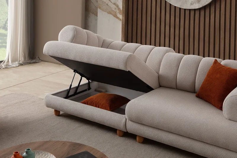 3-personers sofa Atelier Del Sofa Gloria (240 x 80 x 95 cm) Beige - Beige - Møbler - Sofaer - 3 personers sofa