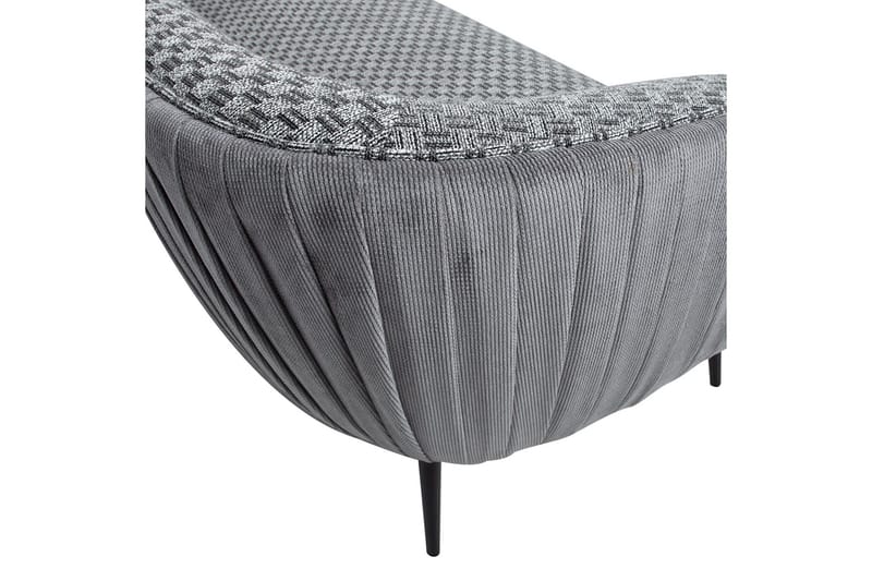 Accent 3-personers Dyb Sofa 179 cm i Stof - Grå - Møbler - Sofaer - 3 personers sofa