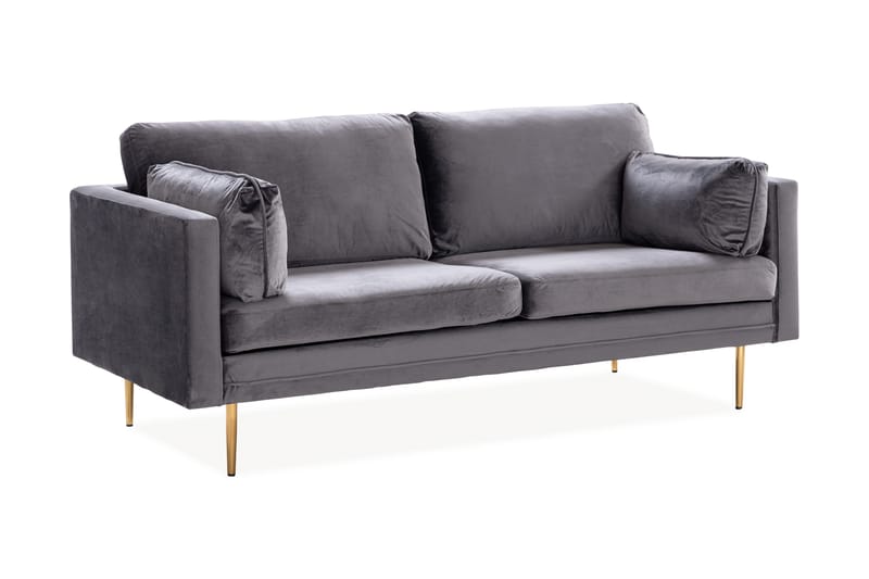 Almindelig sofa uden divan og chaiselong Bloom 3-personers sofa Lysegrå - Møbler - Sofaer - 3 personers sofa