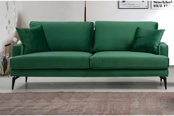 Andary 3-personers Sofa - Grøn/Sort - Møbler - Sofaer - 3 personers sofa