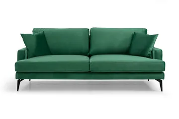Andary 3-personers Sofa - Grøn/Sort - Møbler - Sofaer - 3 personers sofa
