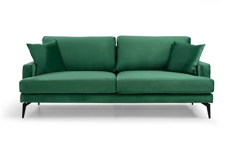 Andary 3-personers Sofa, Grøn/Sort