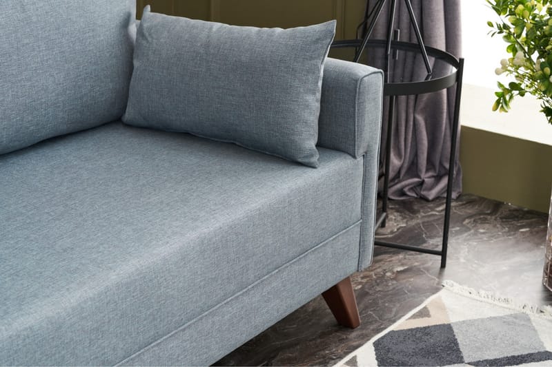 Antigua 3-personers Sofa - Blå/Brun - Møbler - Sofaer - 3 personers sofa