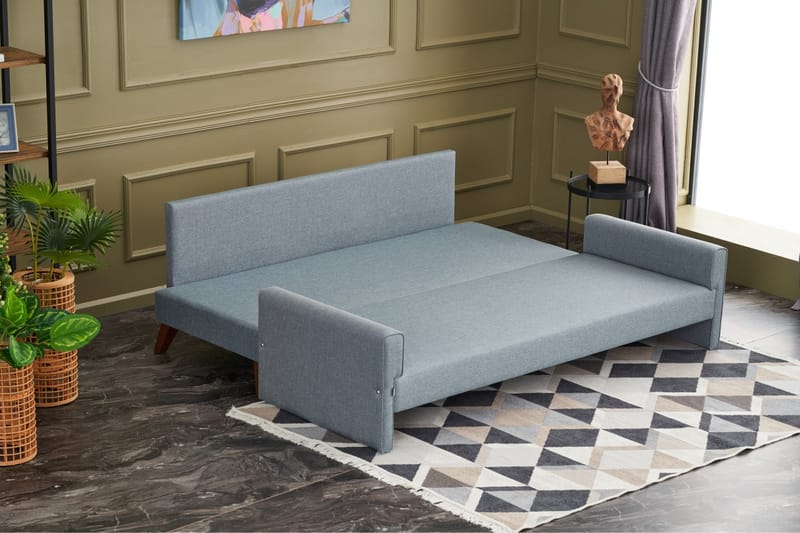Antigua 3-personers Sofa - Blå/Brun - Møbler - Sofaer - 3 personers sofa