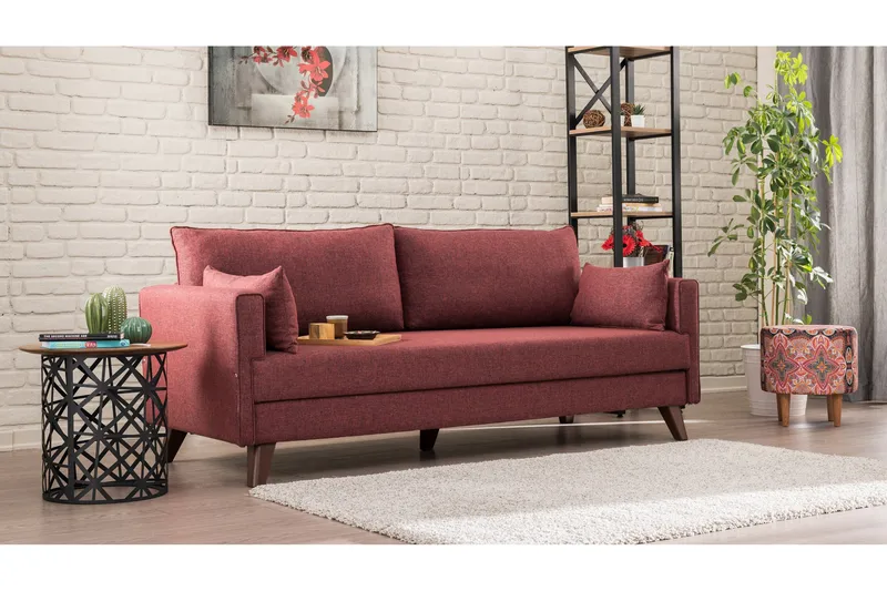 Antigua Sofa 3-pers, Rød